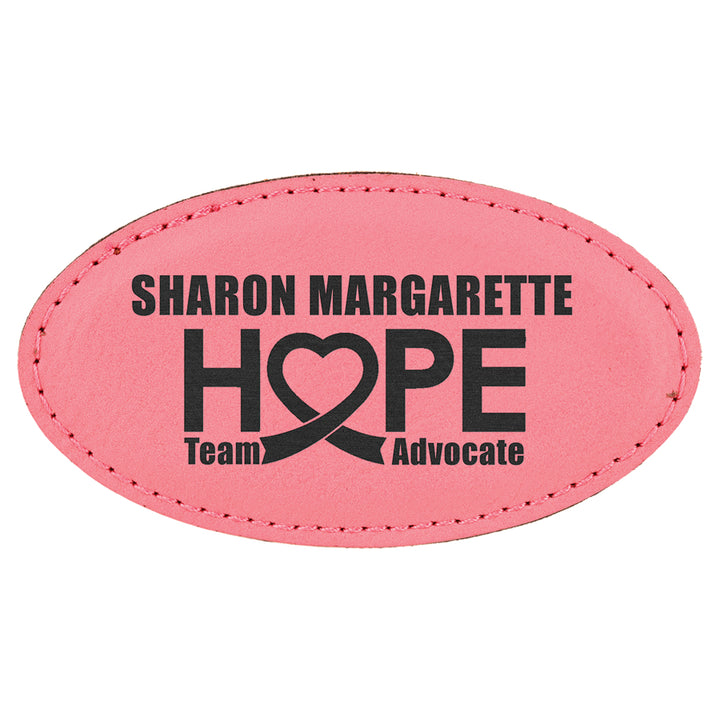 Name Tag Blank Laserable Leatherette Oval with Magnet 3 1/4" x 1 3/4"