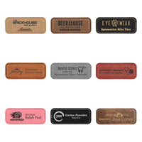 Name Tag Blank Laserable Leatherette Rectangle with Magnet 3 1/4" x 1 1/4"