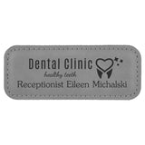 Name Tag Blank Laserable Leatherette Rectangle with Magnet 3 1/4" x 1 1/4"