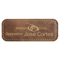 Name Tag Blank Laserable Leatherette Rectangle with Magnet 3 1/4" x 1 1/4"