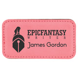 Name Tag Blank Laserable Leatherette Rectangle with Magnet  3 1/4" x 1 3/4"