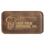 Name Tag Blank Laserable Leatherette Rectangle with Magnet  3 1/4" x 1 3/4"