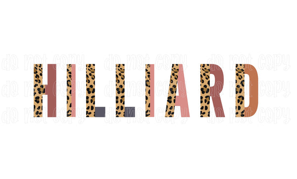 Hilliard Half Leopard - Digital File ONLY