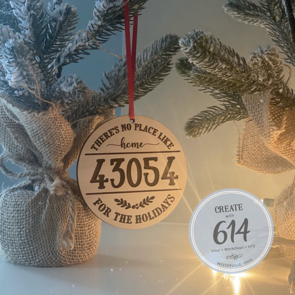 No Place Like Home Zip Code  Ornament