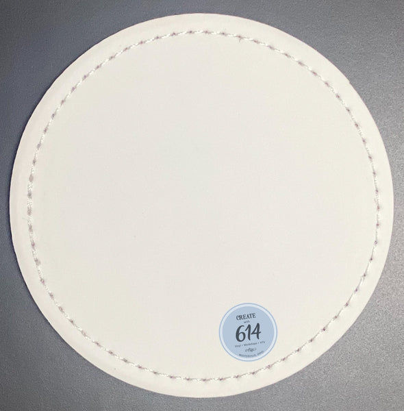 Sublimato Sublimation Leatherette Faux Leather Patch Round 2.5" with Adhesive
